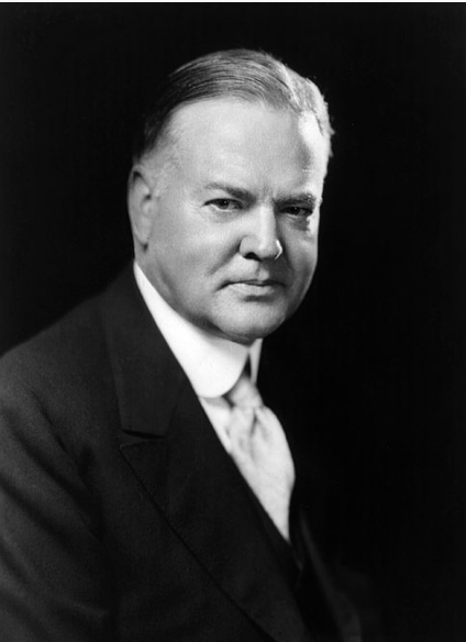 Herbert Hoover – NSCDA-OR Black and White portrait of past president Herbert Hoover